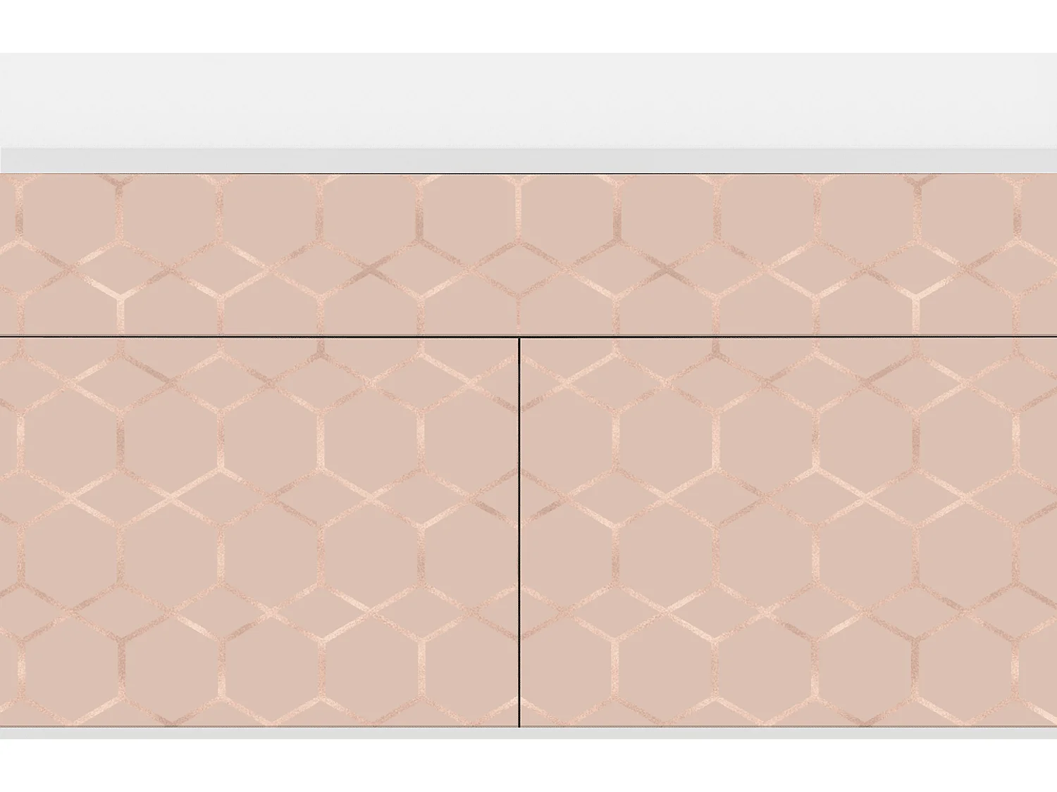 Buffet - 115x85x48 cm - BS4 - Rose Honeycomb, Blanc