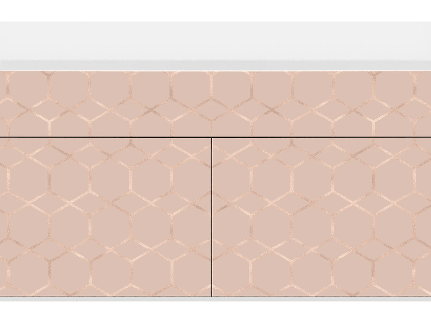 Buffet - 115x85x48 cm - BS4 - Rose Honeycomb, Blanc