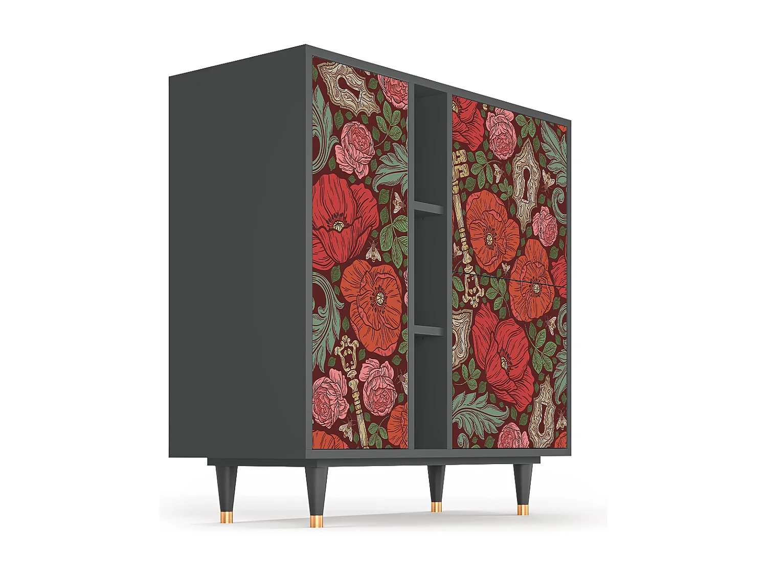Aparador - 94х96х41 cm - BS5 - Poppy Garden, Antracite