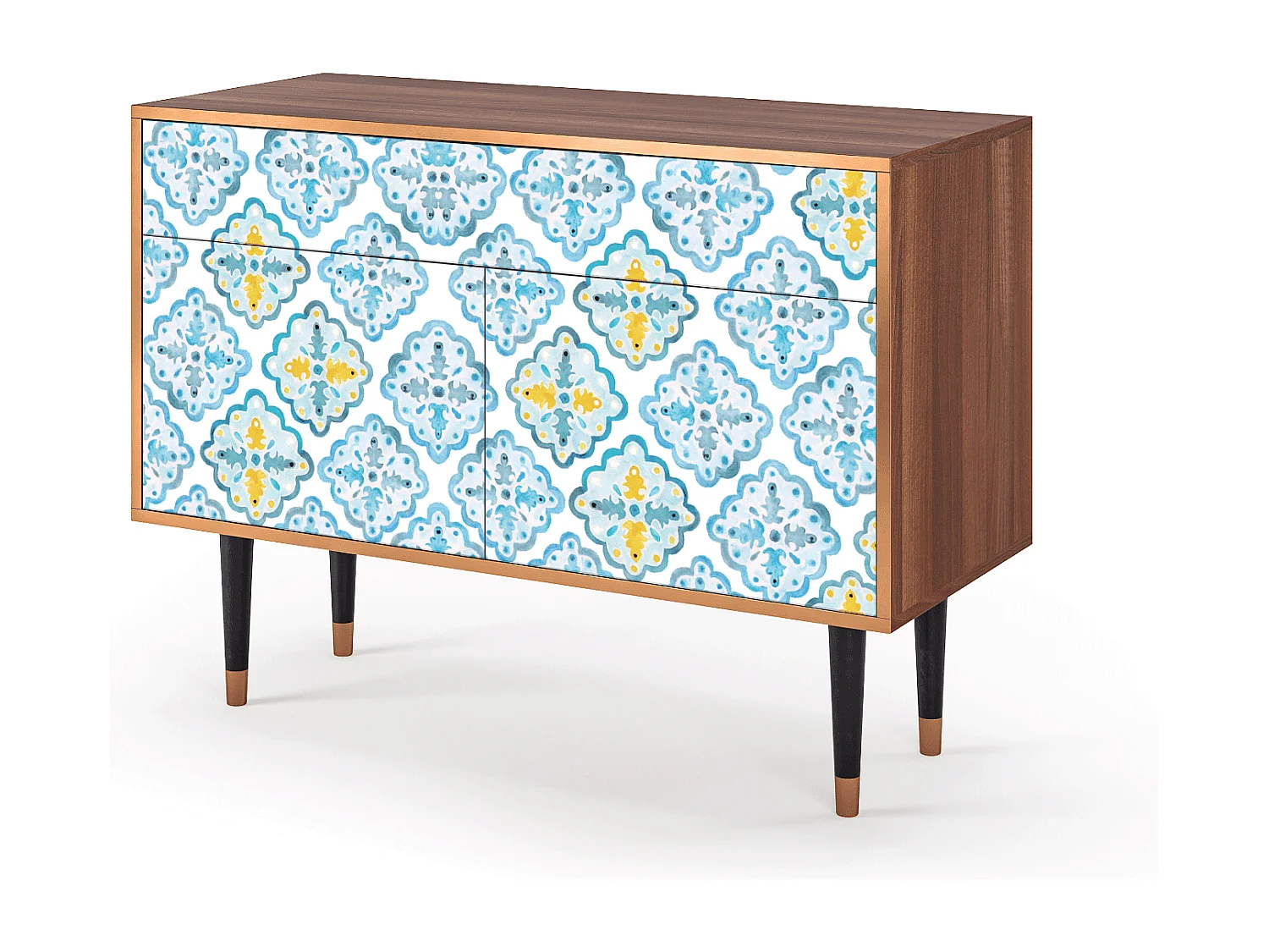 Kredens - 115x85x48 cm - BS4 - Portugese tiles, Orzech