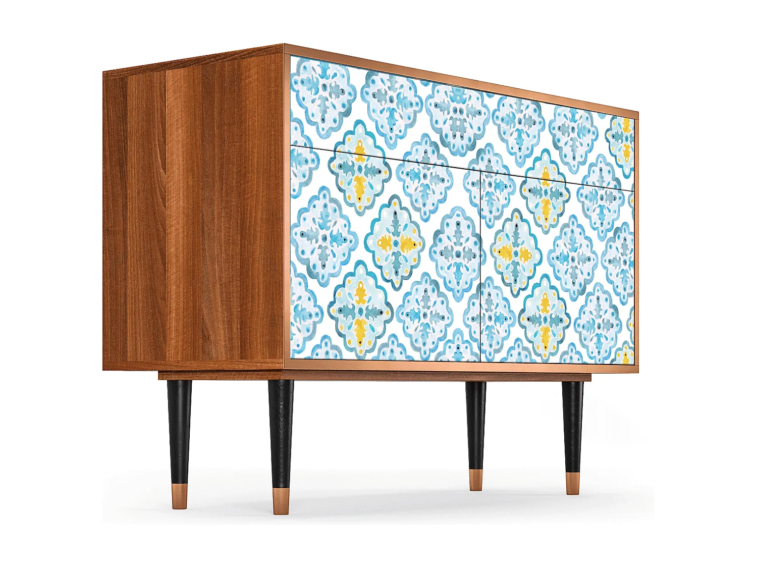 Kredens - 115x85x48 cm - BS4 - Portugese tiles, Orzech