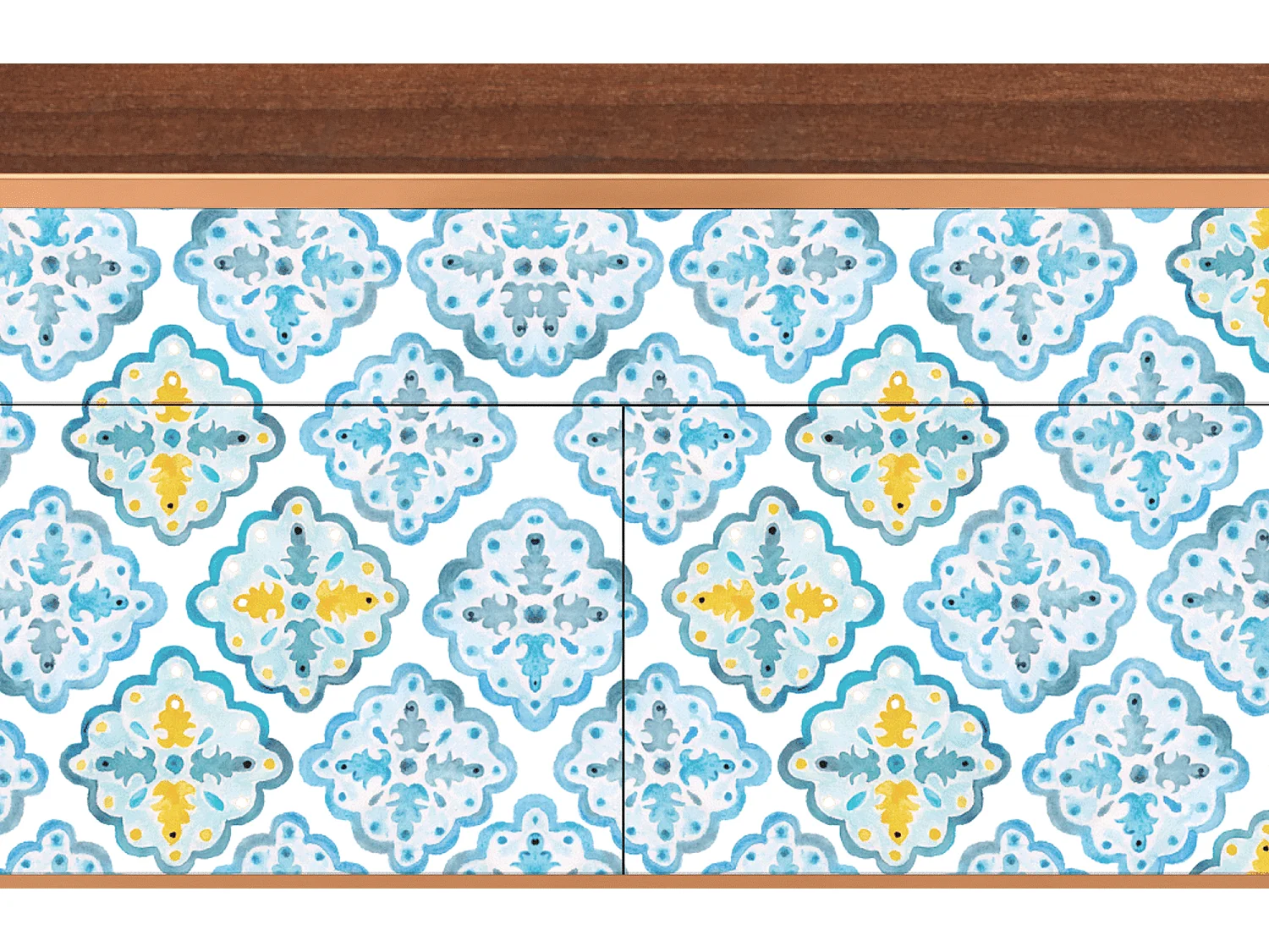 Kredens - 115x85x48 cm - BS4 - Portugese tiles, Orzech