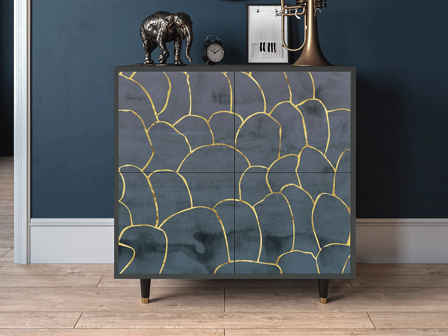 Buffet - 94x96x48 cm - BS3 - Blue Lagoon, Anthracite