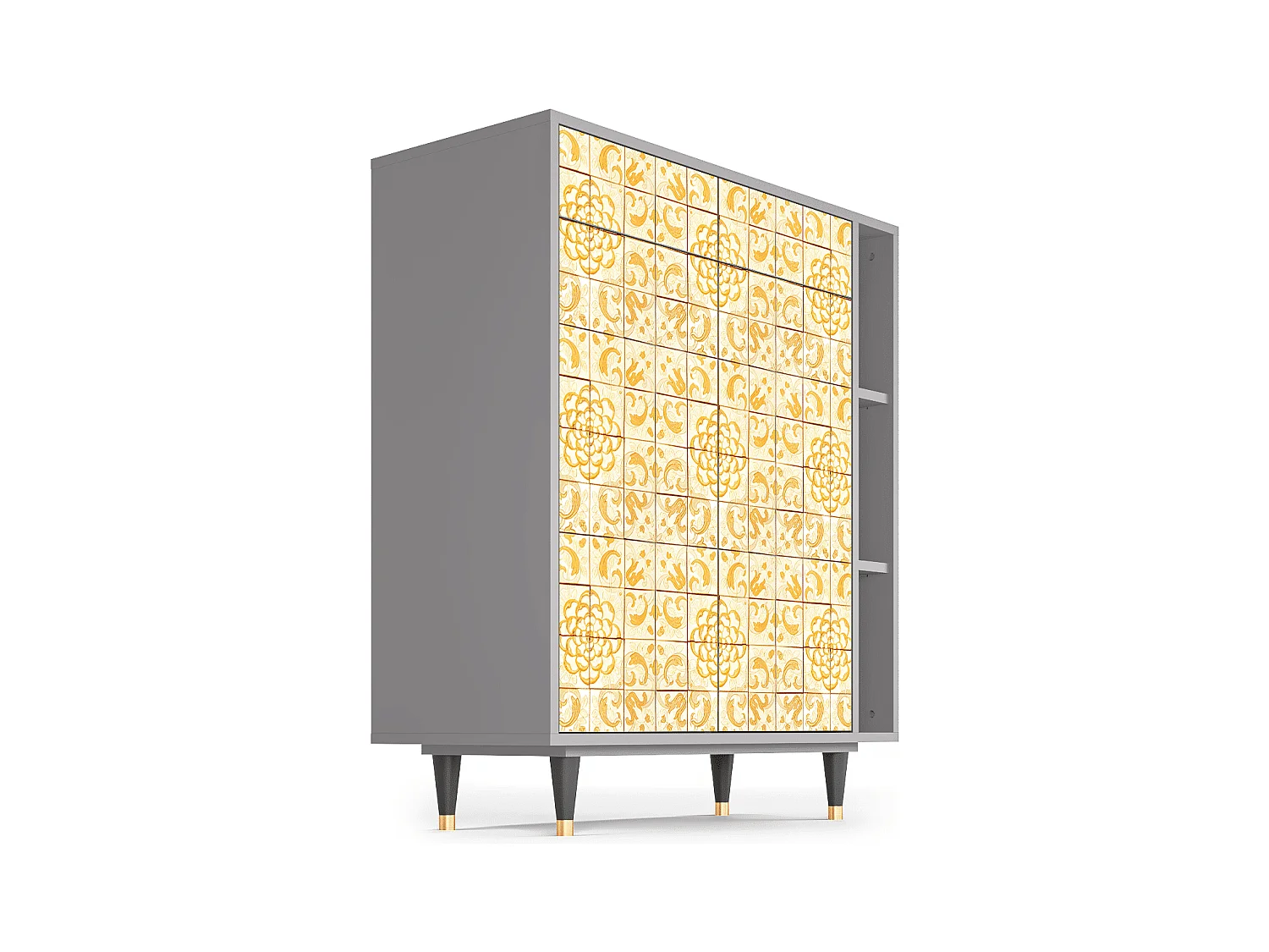 Kredens - 96х110х41 cm - BS6 - Sunshiny Tile, Szary