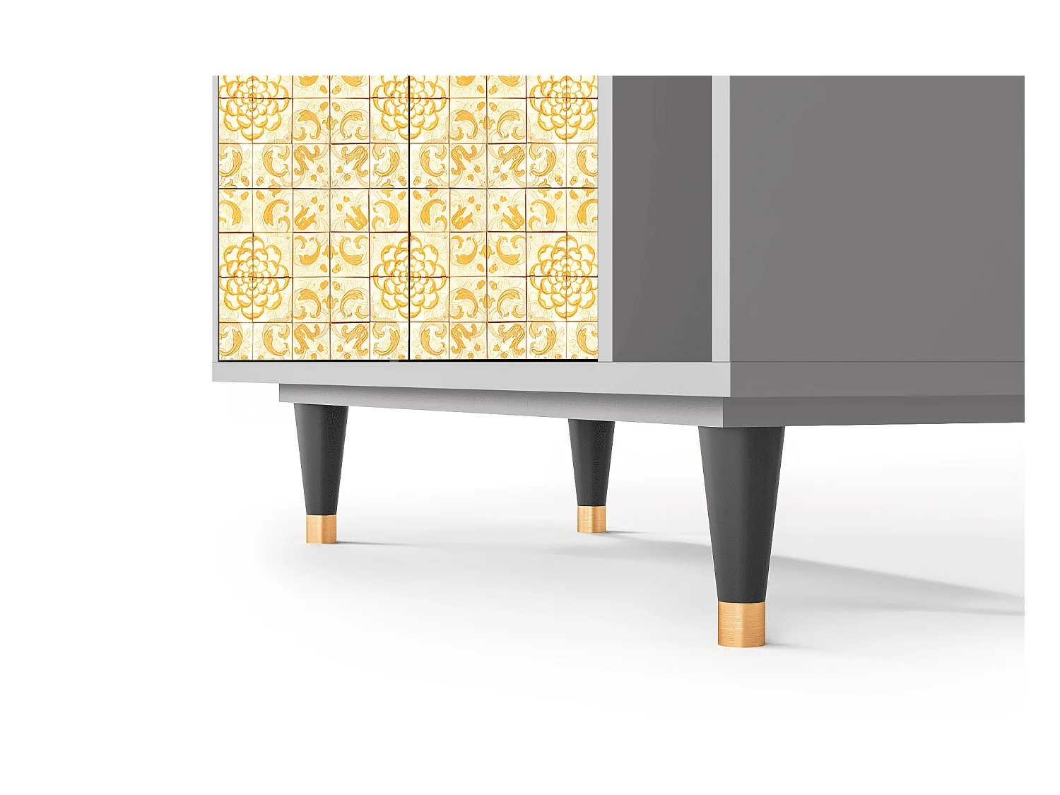 Kredens - 96х110х41 cm - BS6 - Sunshiny Tile, Szary