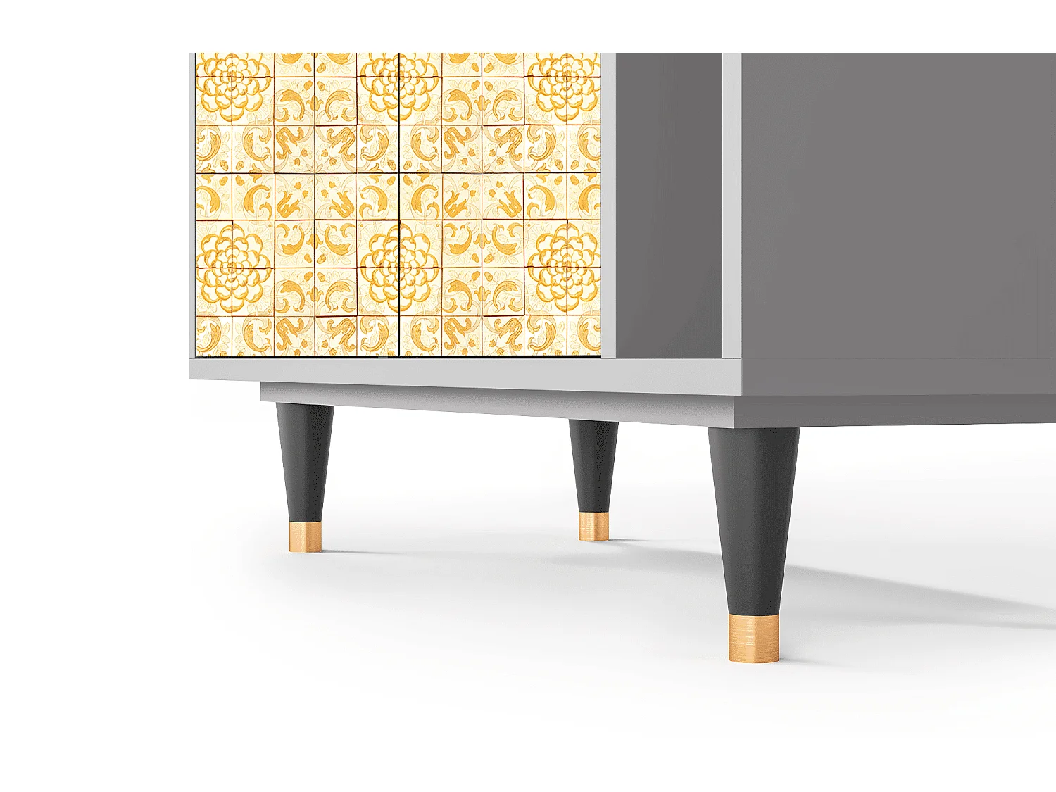 Kredens - 96х110х41 cm - BS6 - Sunshiny Tile, Szary