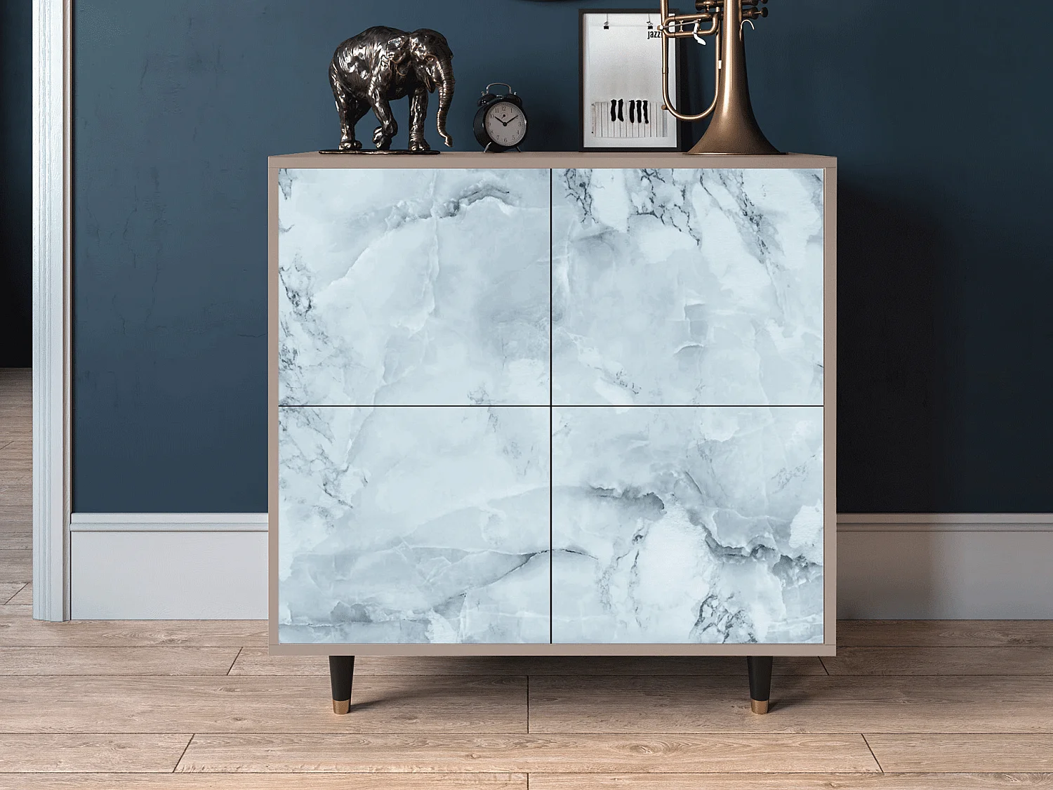 Buffet - 94x96x48 cm - BS3 - Glacial Colour, Latte