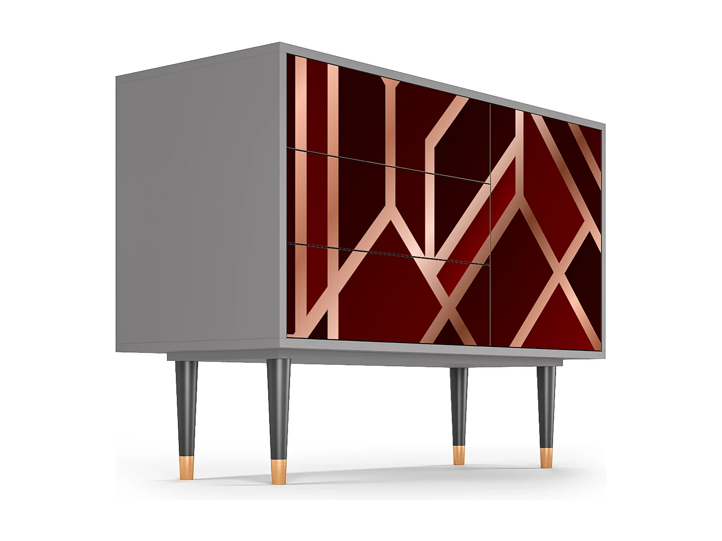 Sideboard - 115х84х41 cm - S3 - Velvet 1920's, Grau