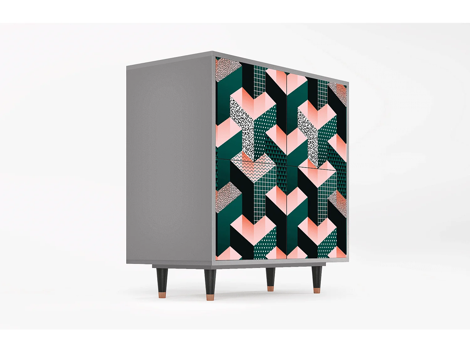 Aparador - 94x96x48 cm - BS3 - Geometric Madness, Cinza