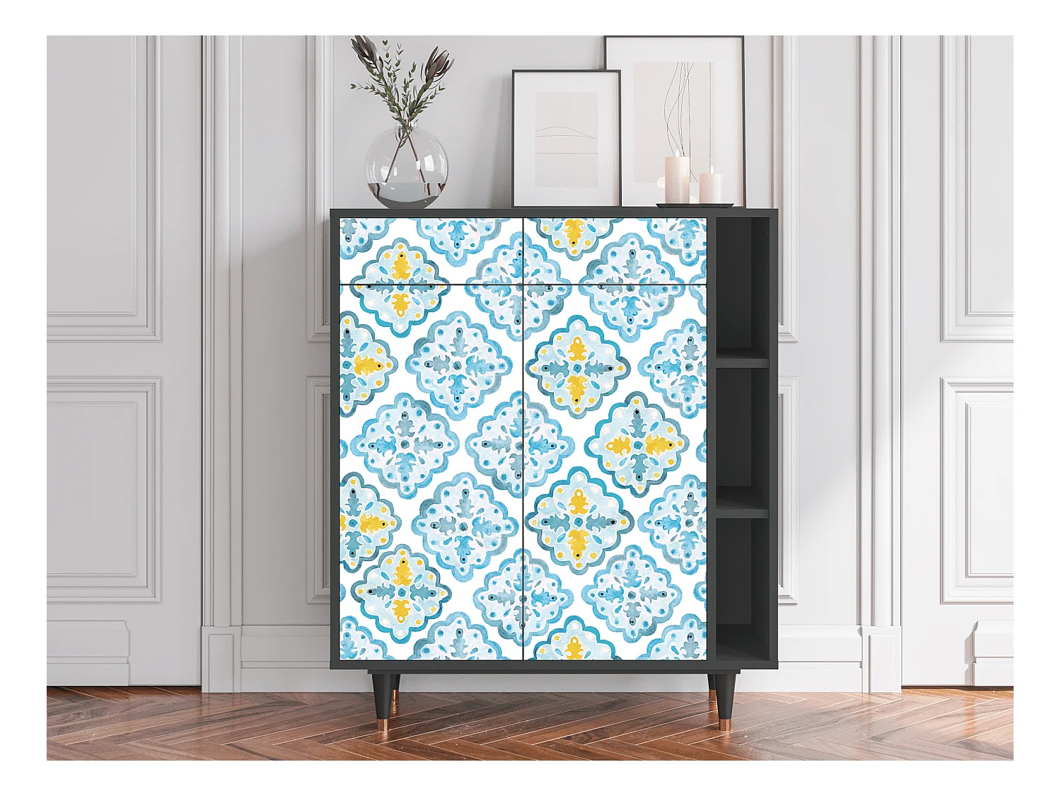 Buffet - 96х110х41 cm - BS6 - Portugese tiles, Anthracite