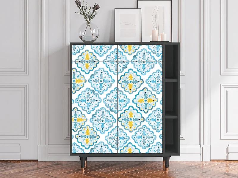 Dressoir - 96х110х41 cm - BS6 - Portugese tiles, Antraciet