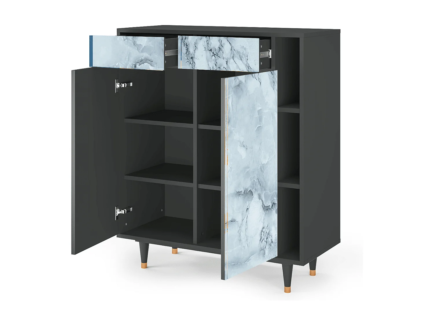 Dressoir - 96х110х41 cm - BS6 - Glacial Colour, Antraciet