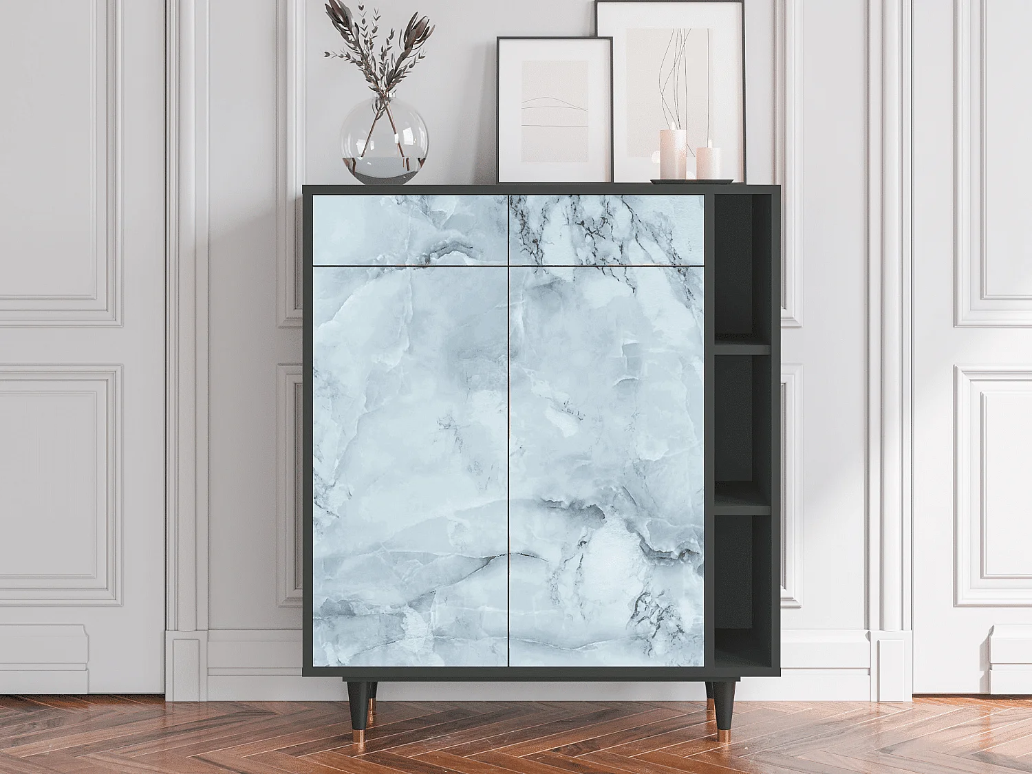 Credenza - 96х110х41 cm - BS6 - Glacial Colour, Antracite