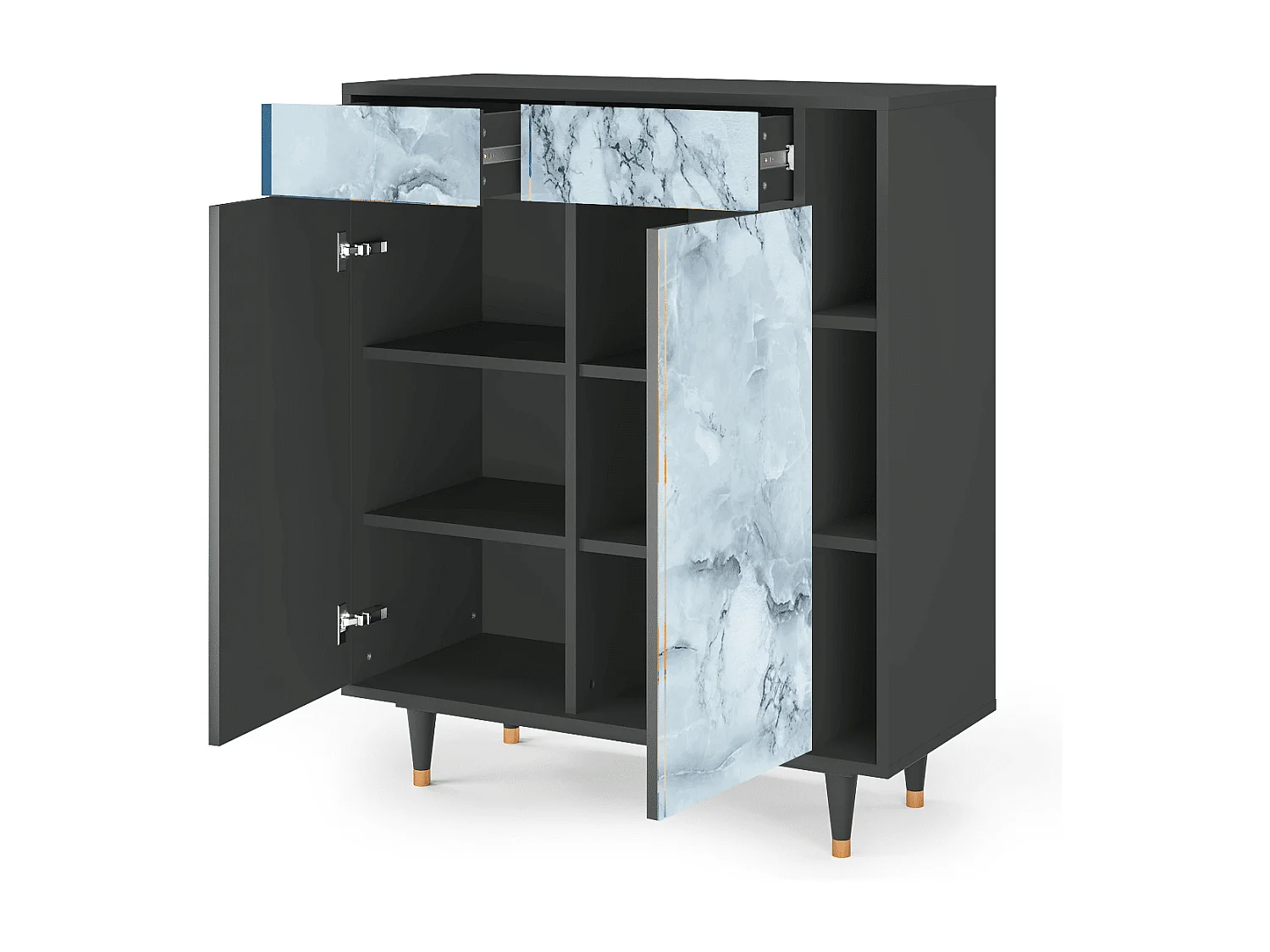 Credenza - 96х110х41 cm - BS6 - Glacial Colour, Antracite