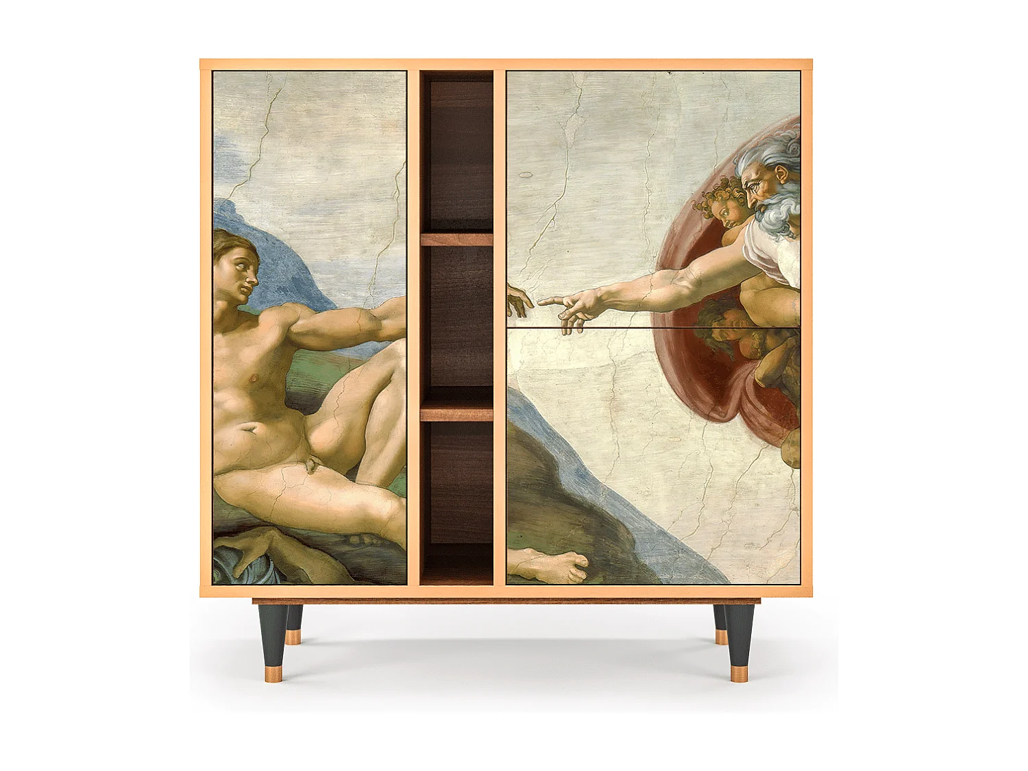 Dressoir - 94х96х41 cm - BS5 - The Creation of Adam, Walnoot