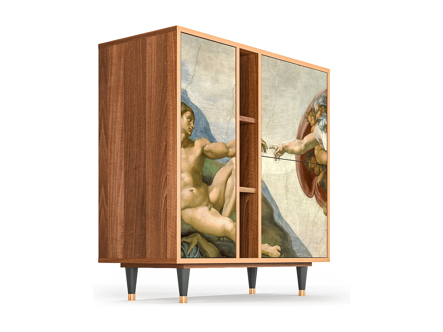 Dressoir - 94х96х41 cm - BS5 - The Creation of Adam, Walnoot