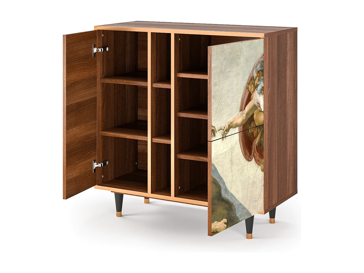 Dressoir - 94х96х41 cm - BS5 - The Creation of Adam, Walnoot