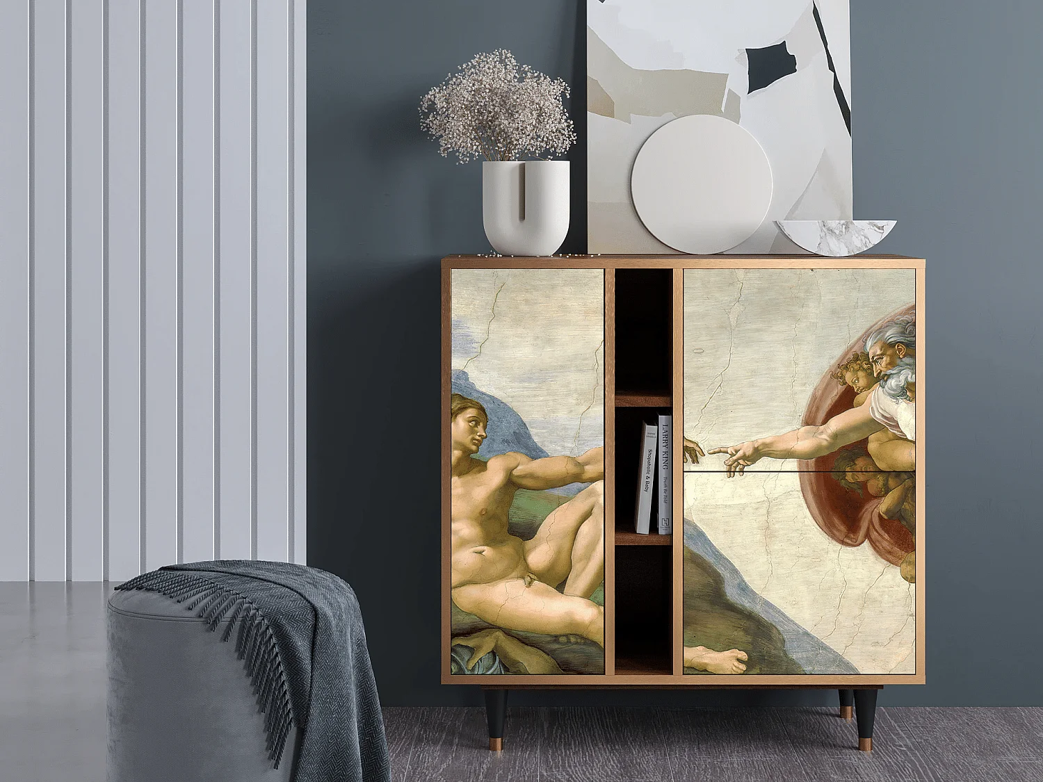 Buffet - 94х96х41 cm - BS5 - The Creation of Adam, Noyer