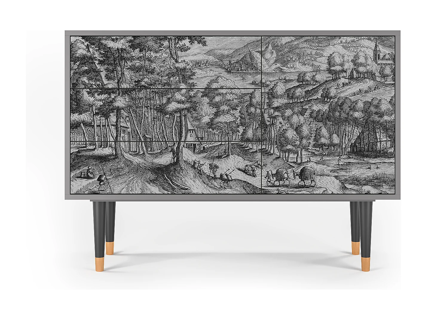 Credenza - 115х84х41 cm - S3 - Rusticorum, Grigio