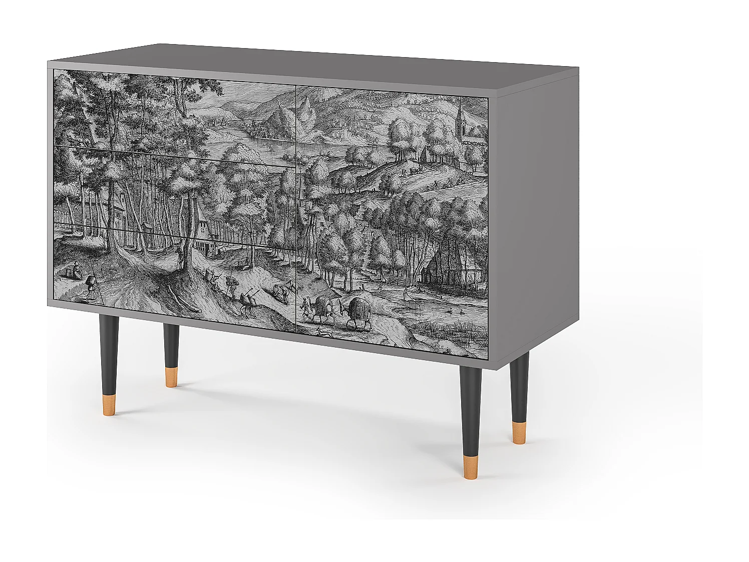 Credenza - 115х84х41 cm - S3 - Rusticorum, Grigio