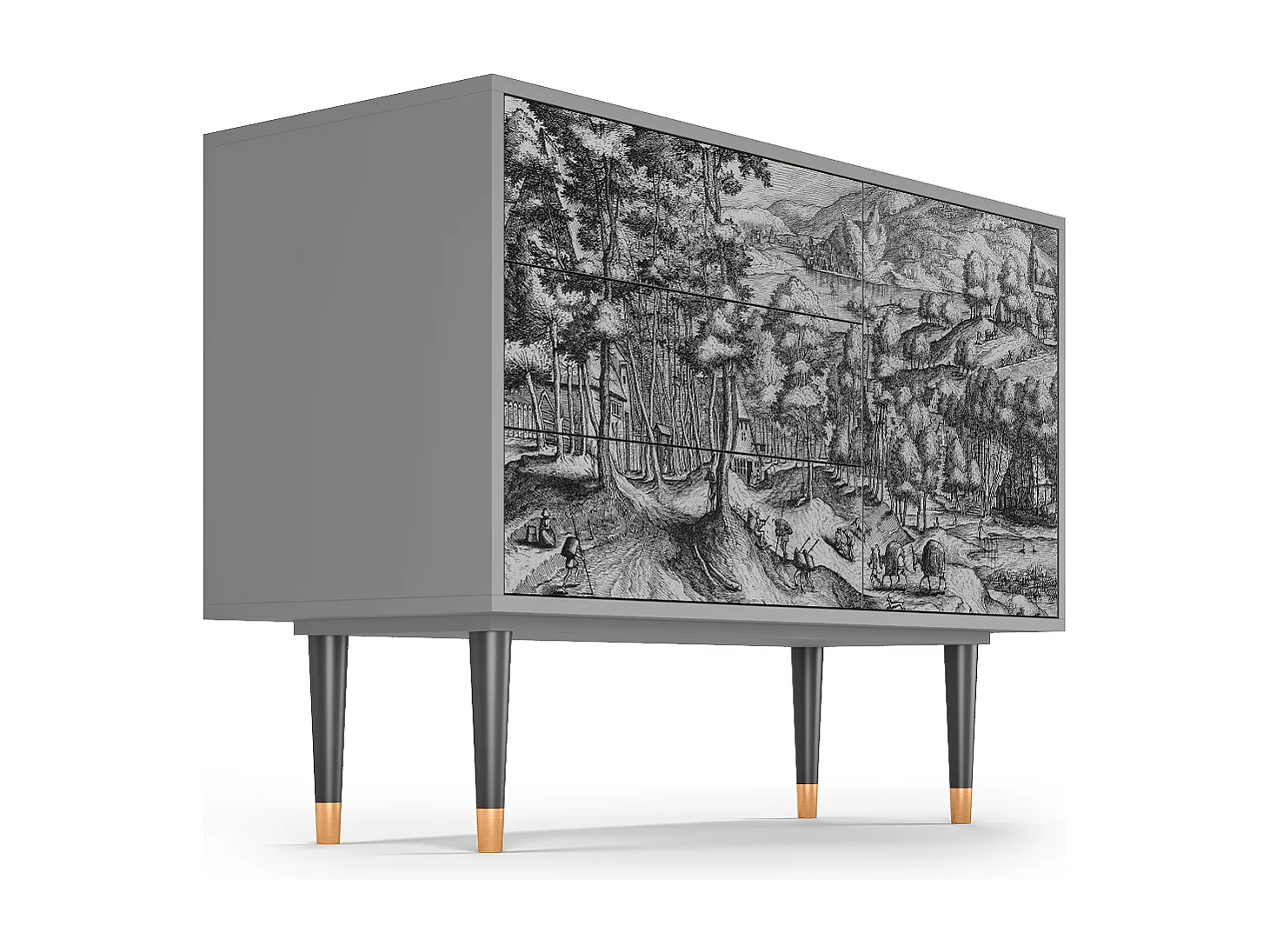 Credenza - 115х84х41 cm - S3 - Rusticorum, Grigio