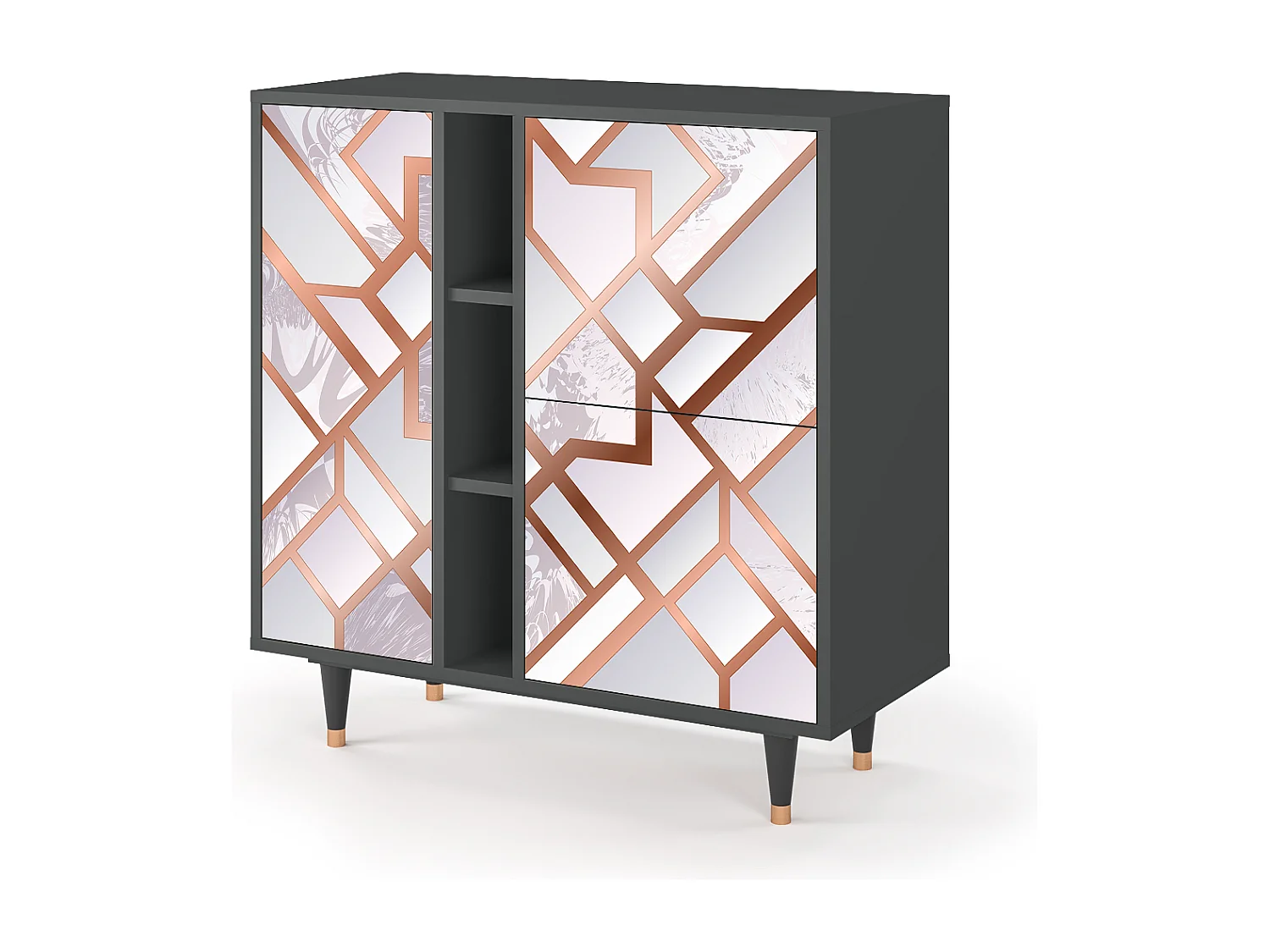 Kredens - 94х96х41 cm - BS5 - Pastel Fairytale, Antracyt