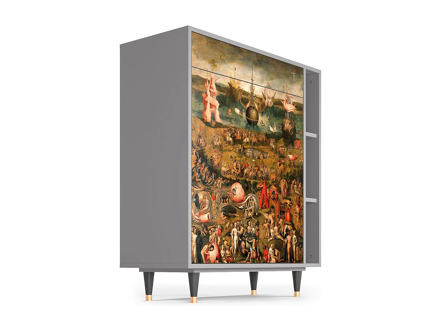 Kredens - 96х110х41 cm - BS6 - Garden of Delights , Szary