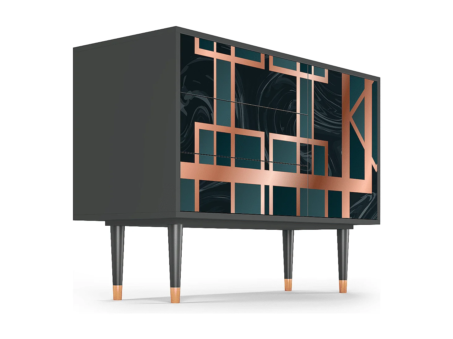 Buffet - 115х84х41 cm - S3 - Emerald Metro, Anthracite