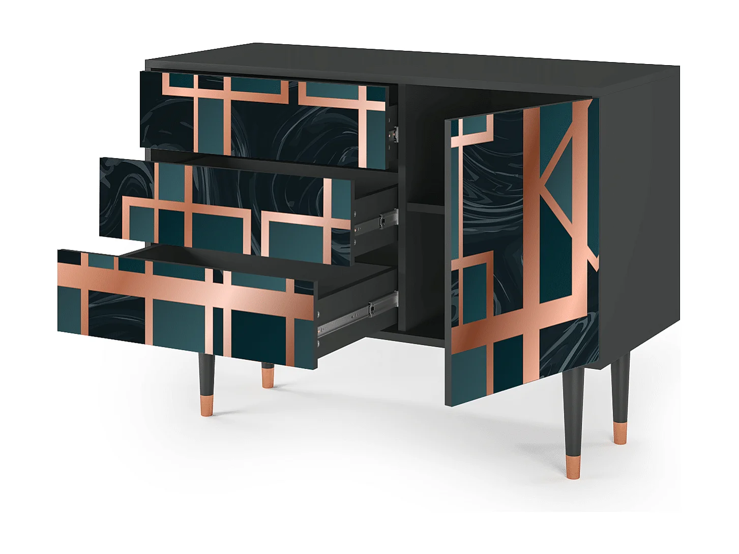 Credenza - 115х84х41 cm - S3 - Emerald Metro, Antracite