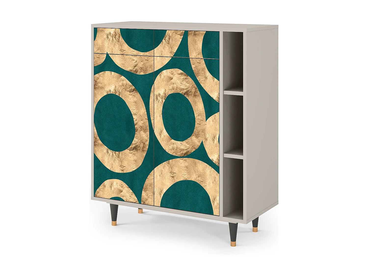 Kredens - 96х110х41 cm - BS6 - Zircon Sphere, Piaskowy