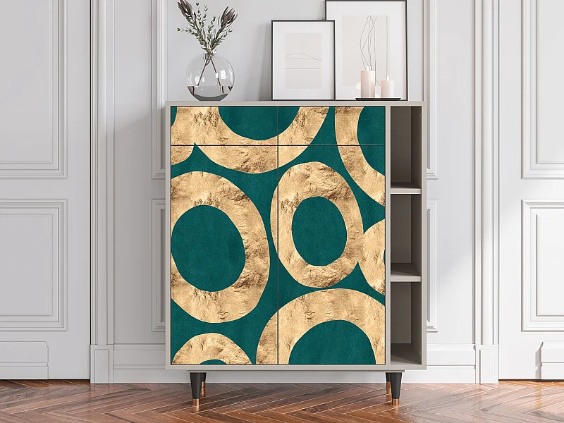 Kredens - 96х110х41 cm - BS6 - Zircon Sphere, Piaskowy