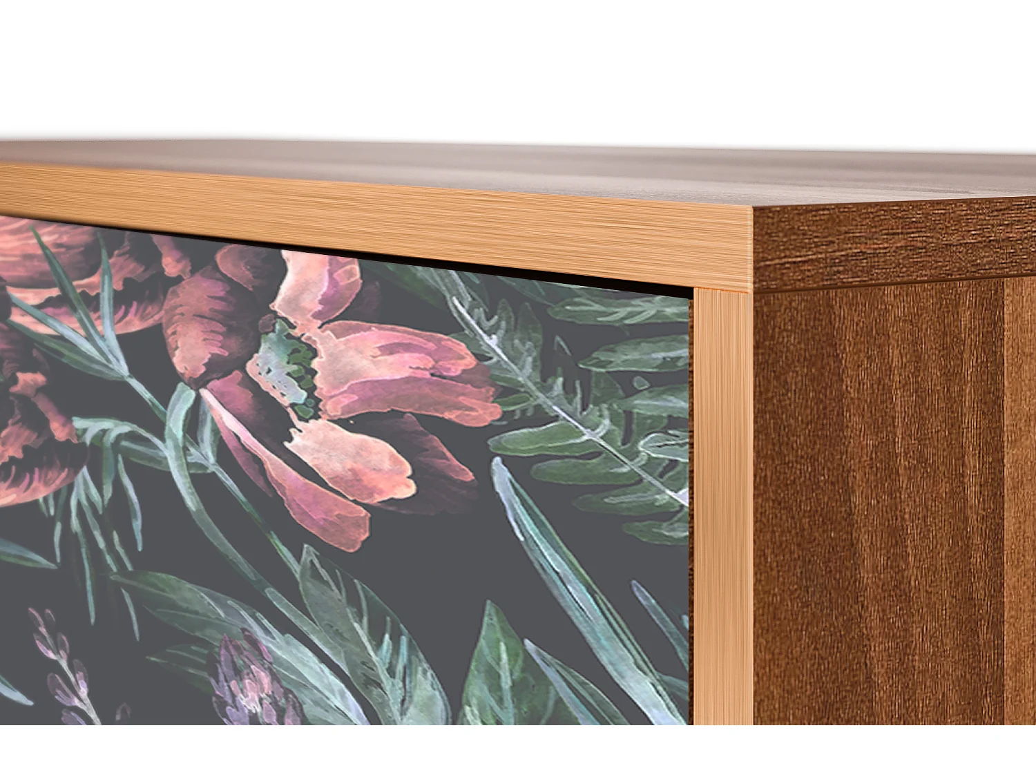 Buffet - 115х84х41 cm - S3 - Dark Peonies, Noyer