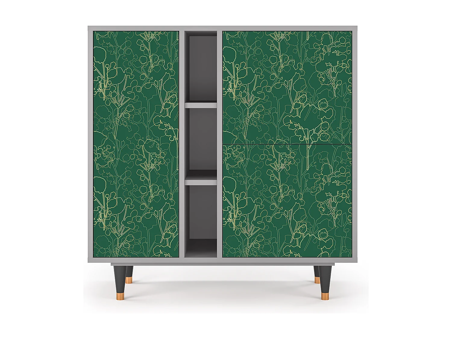 Kredens - 94х96х41 cm - BS5 - Emerald Forest, Szary