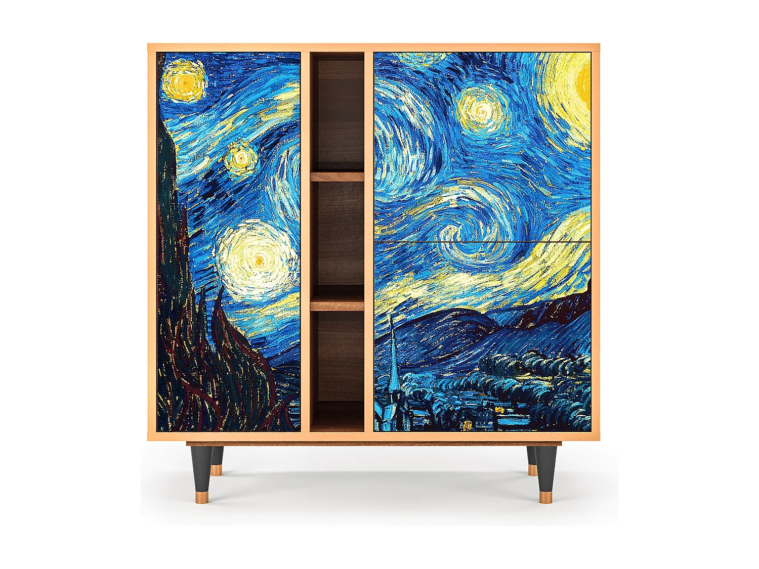 Aparador - 94х96х41 cm - BS5 - The Starry Night  , Nogueira