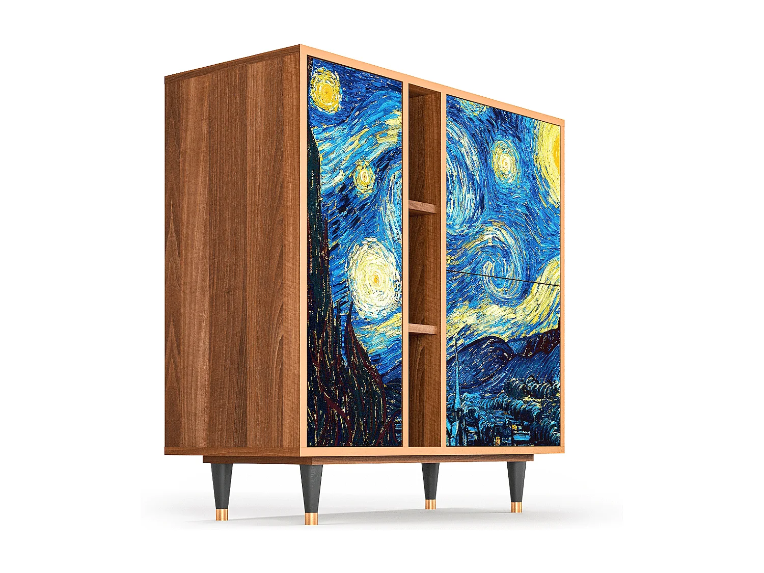 Aparador - 94х96х41 cm - BS5 - The Starry Night  , Nogueira