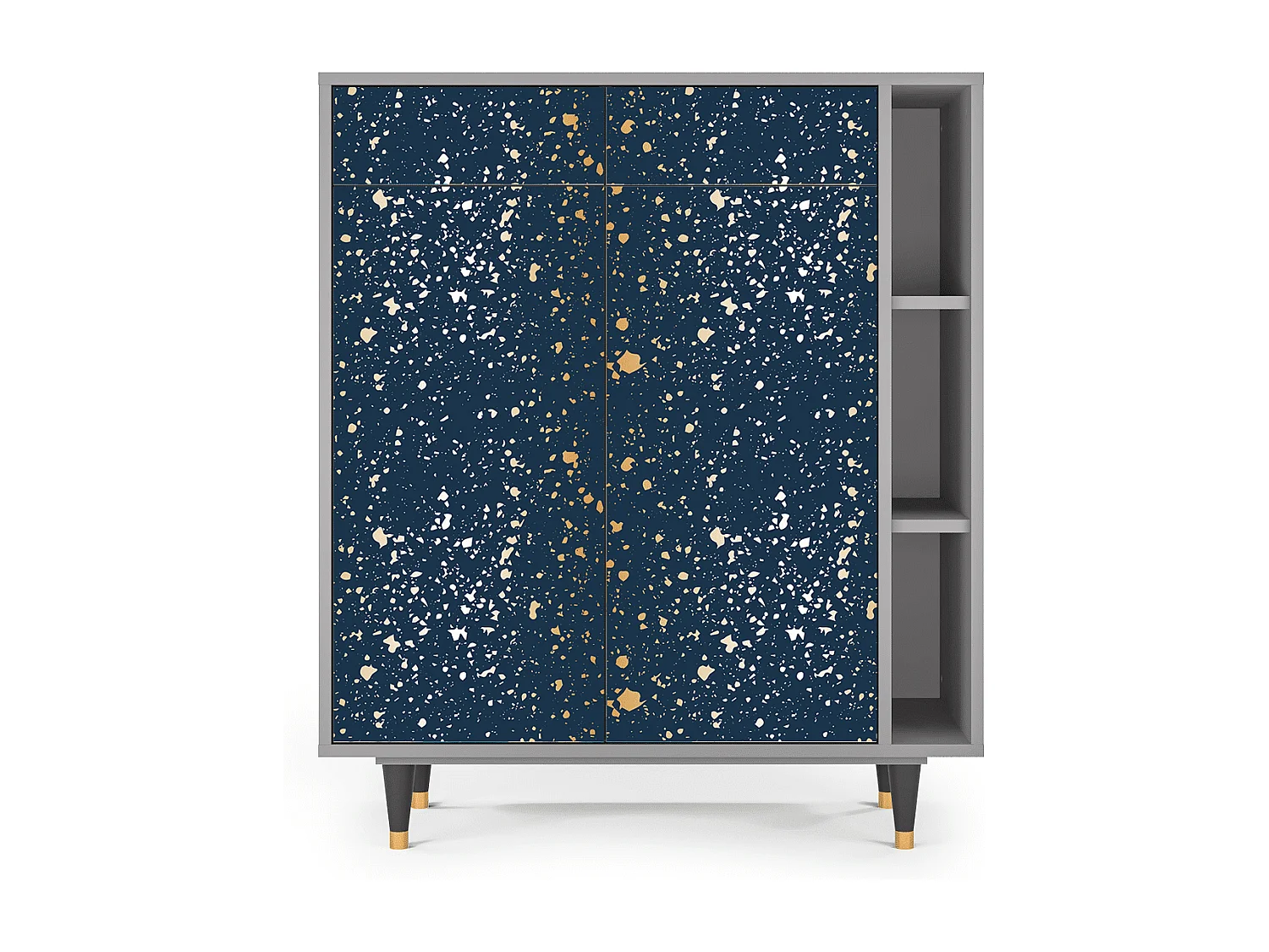 Kredens - 96х110х41 cm - BS6 - Starfall, Szary