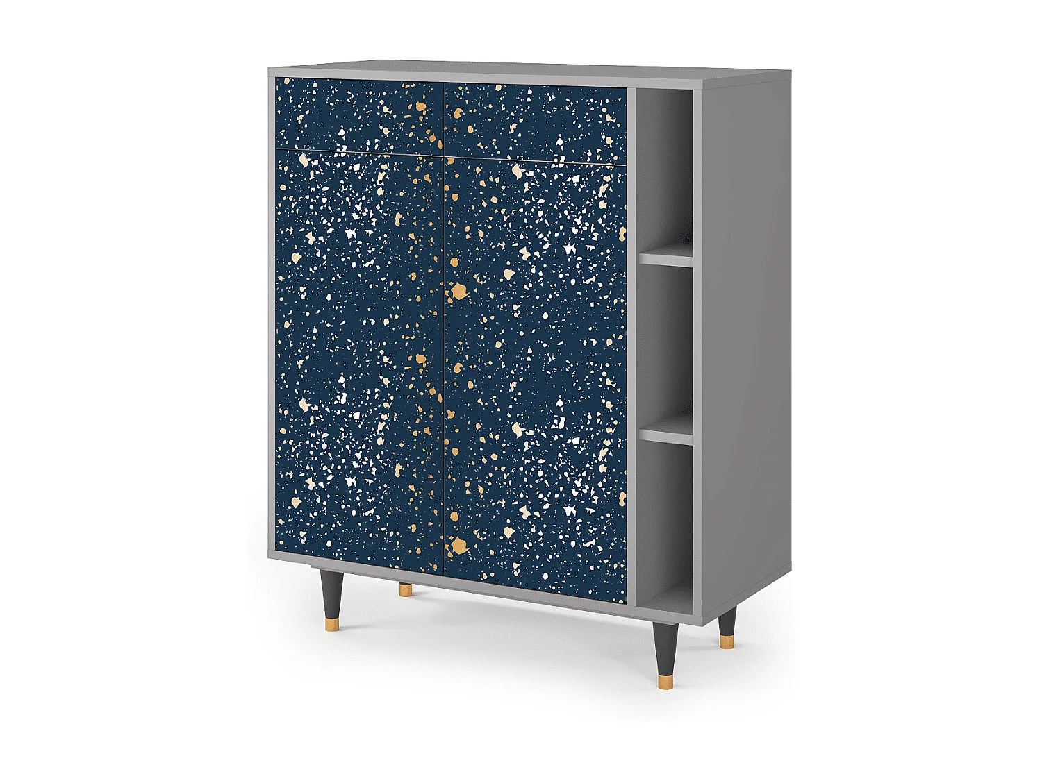 Kredens - 96х110х41 cm - BS6 - Starfall, Szary