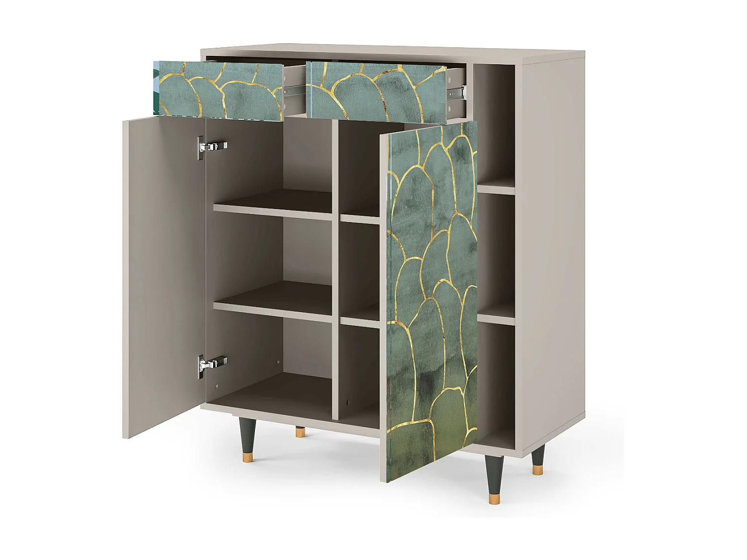 Dressoir - 96х110х41 cm - BS6 - Magnificent Water Lily, Zand