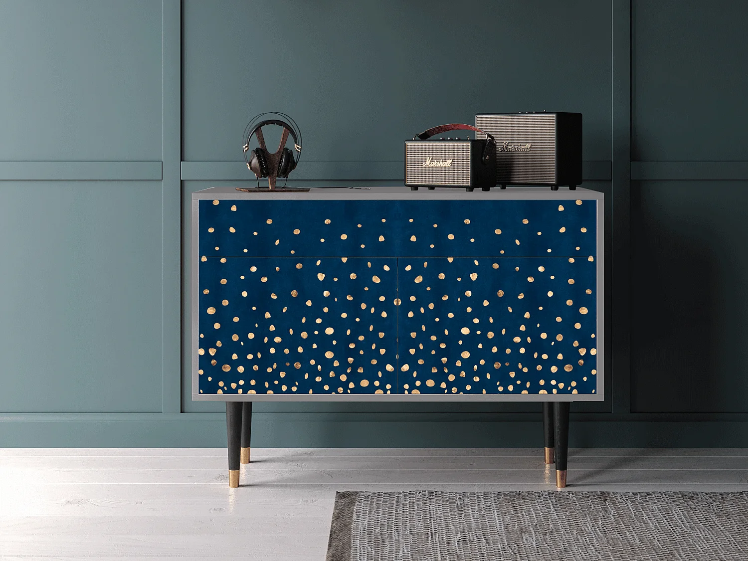 Buffet - 115x85x48 cm - BS4 - Night Skies, Gris