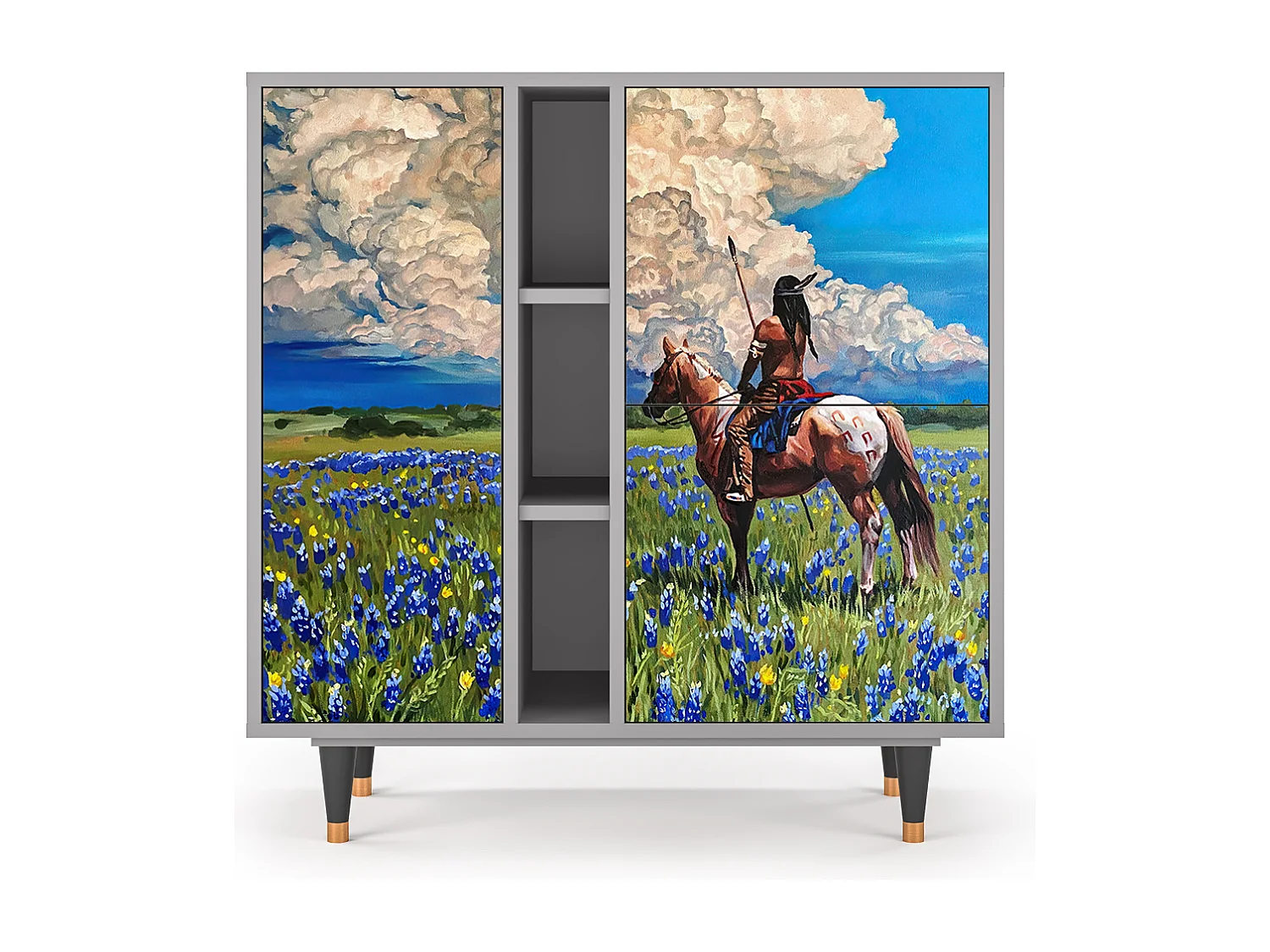 Sideboard - 94х96х41 cm - BS5 - Thunderheads by Dean, Grau