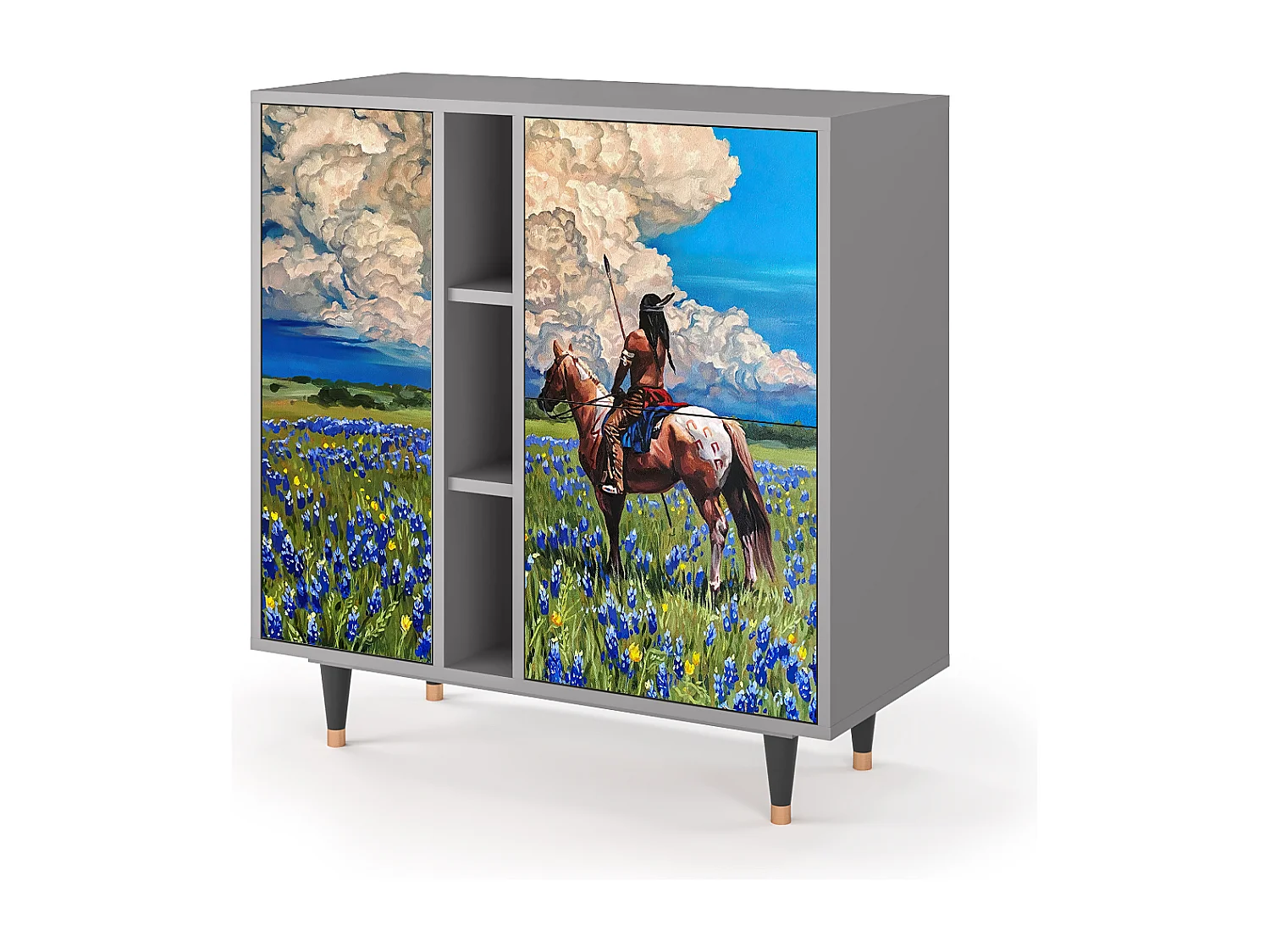 Sideboard - 94х96х41 cm - BS5 - Thunderheads by Dean, Grau