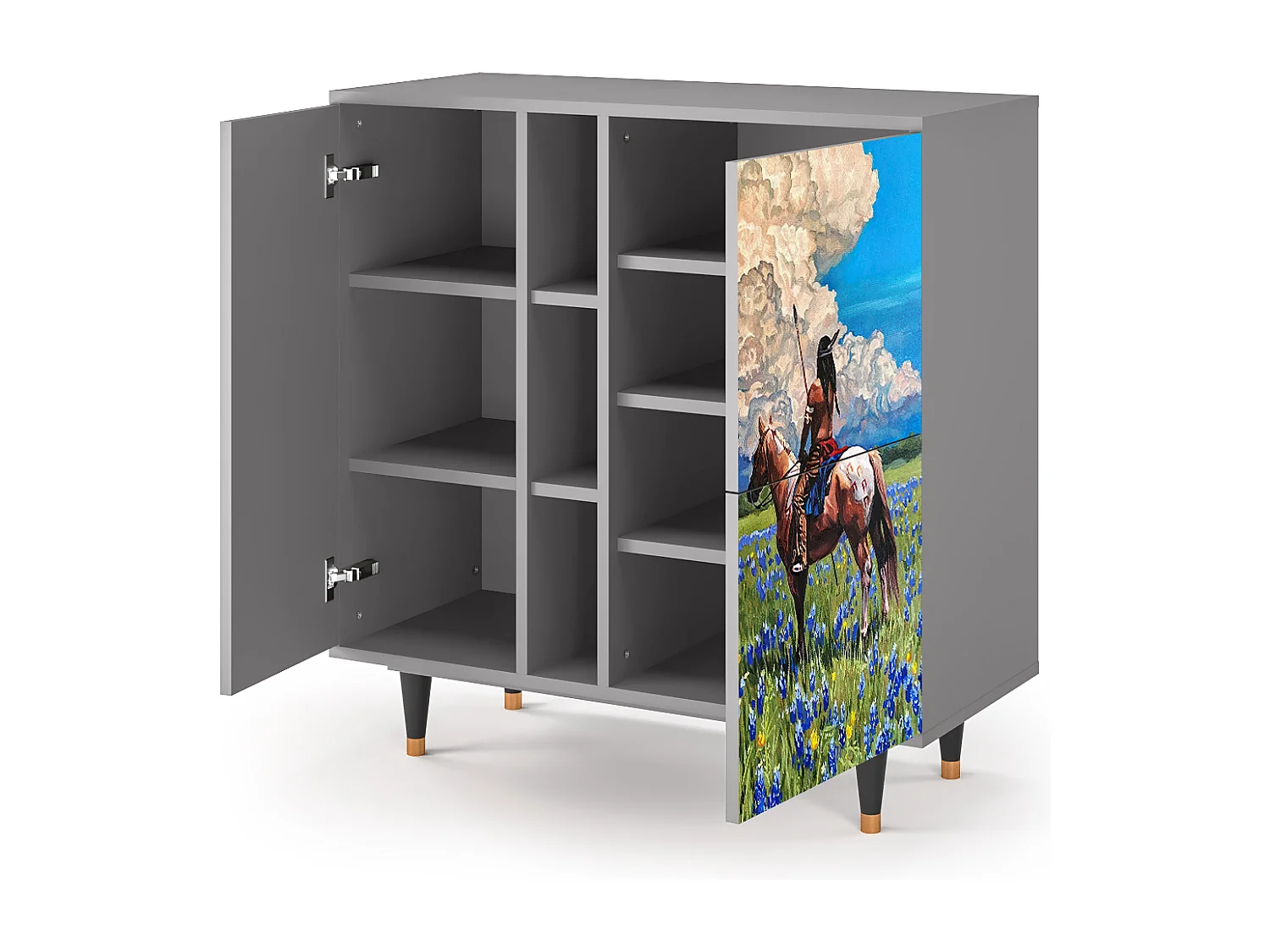 Sideboard - 94х96х41 cm - BS5 - Thunderheads by Dean, Grau