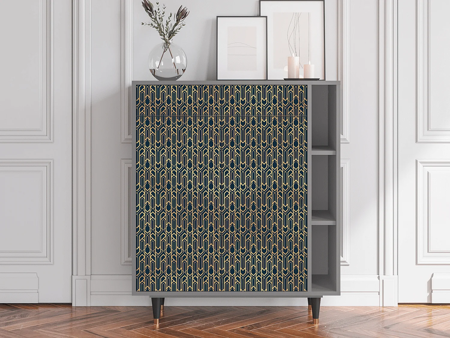 Credenza - 96х110х41 cm - BS6 - Golden Empire, Grigio