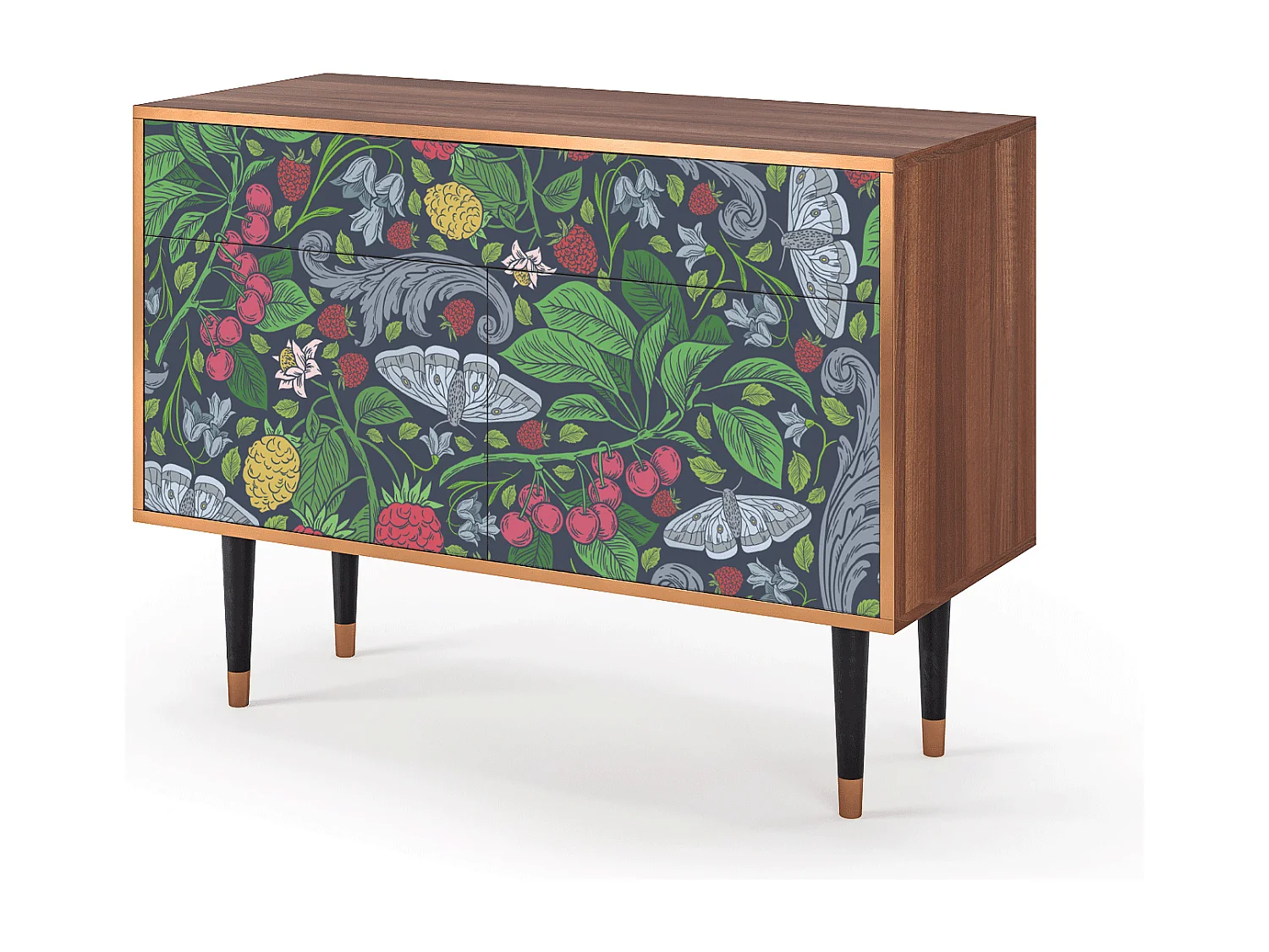 Kredens - 115x85x48 cm - BS4 - Summer Berries, Orzech