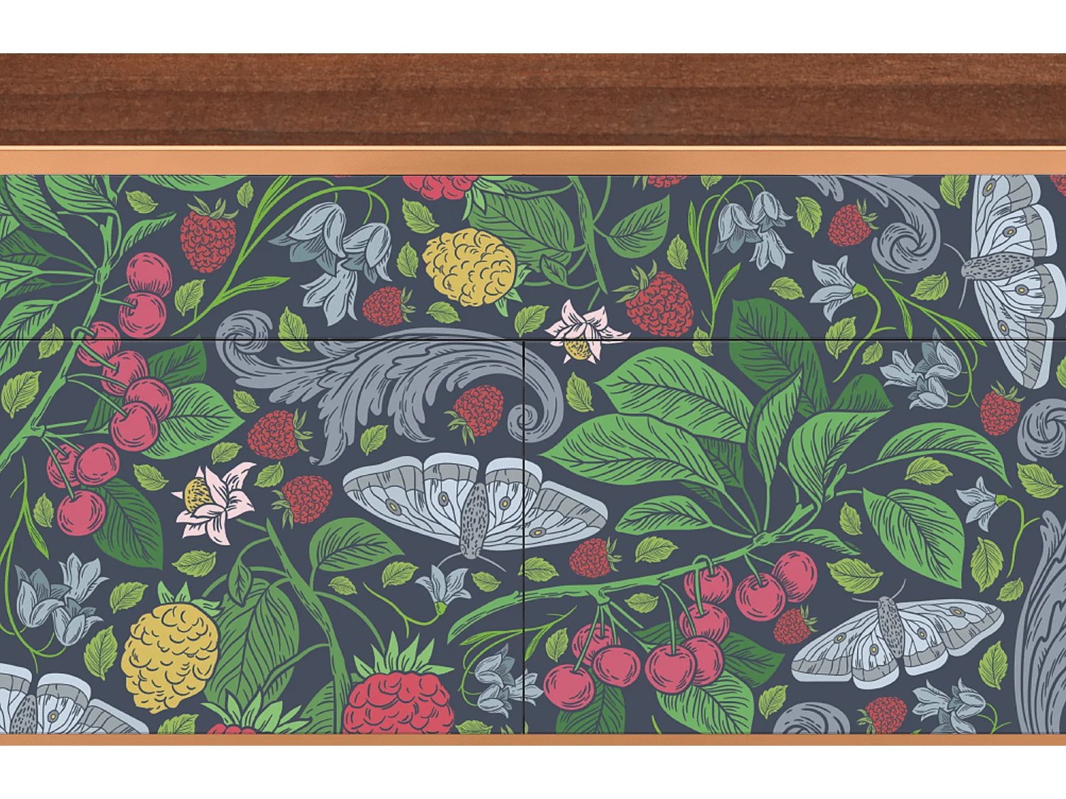 Kredens - 115x85x48 cm - BS4 - Summer Berries, Orzech