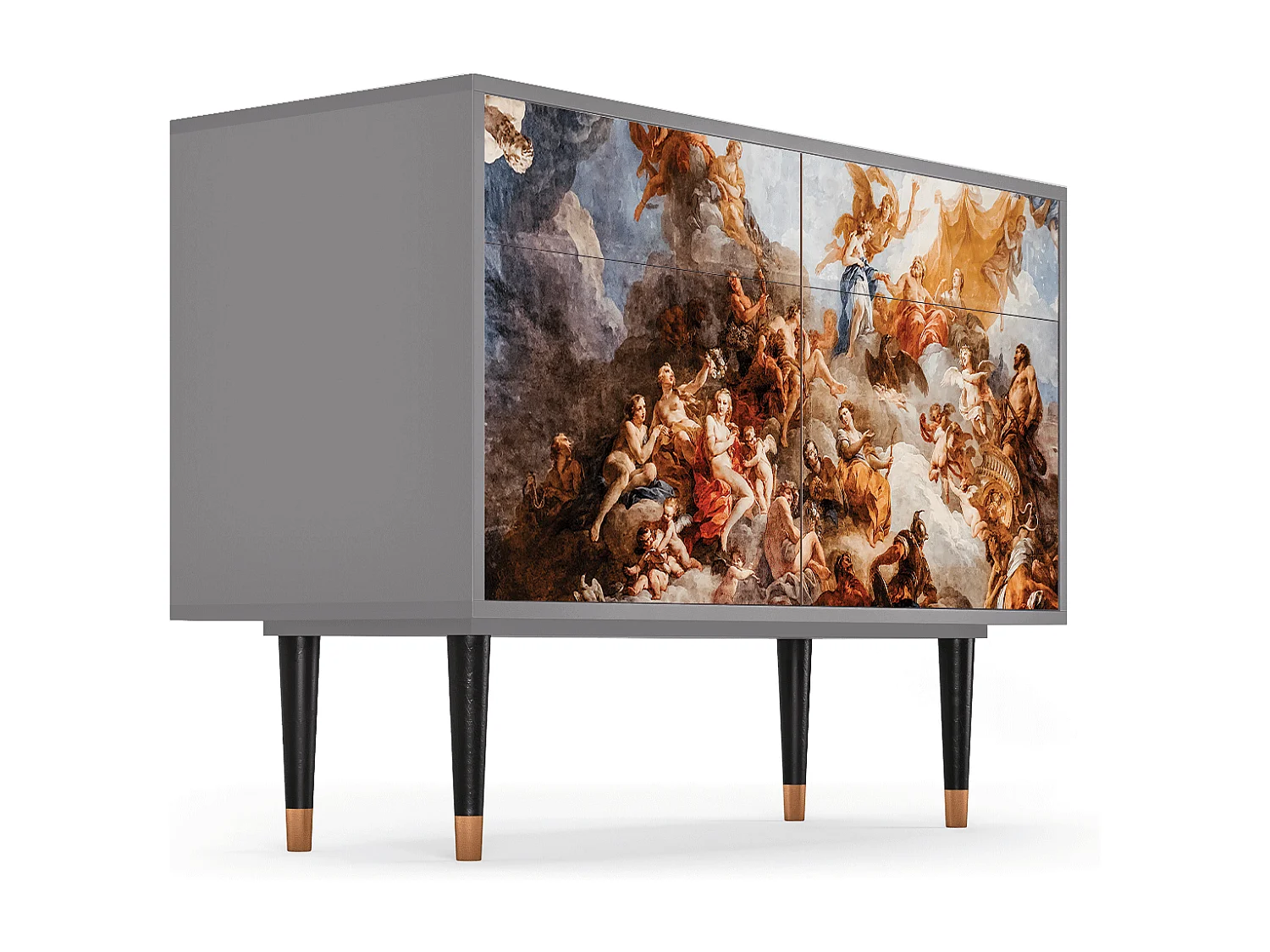 Kredens - 115x85x48 cm - BS4 - Versailles, Szary