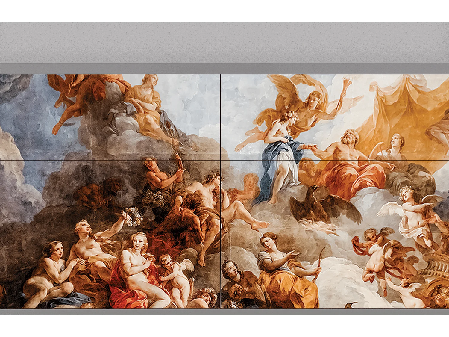 Kredens - 115x85x48 cm - BS4 - Versailles, Szary