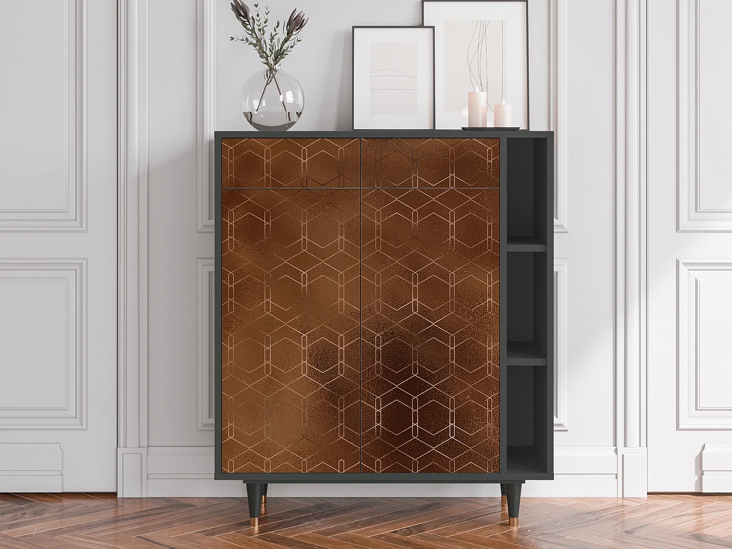 Buffet - 96х110х41 cm - BS6 - Chocolate Bar, Anthracite