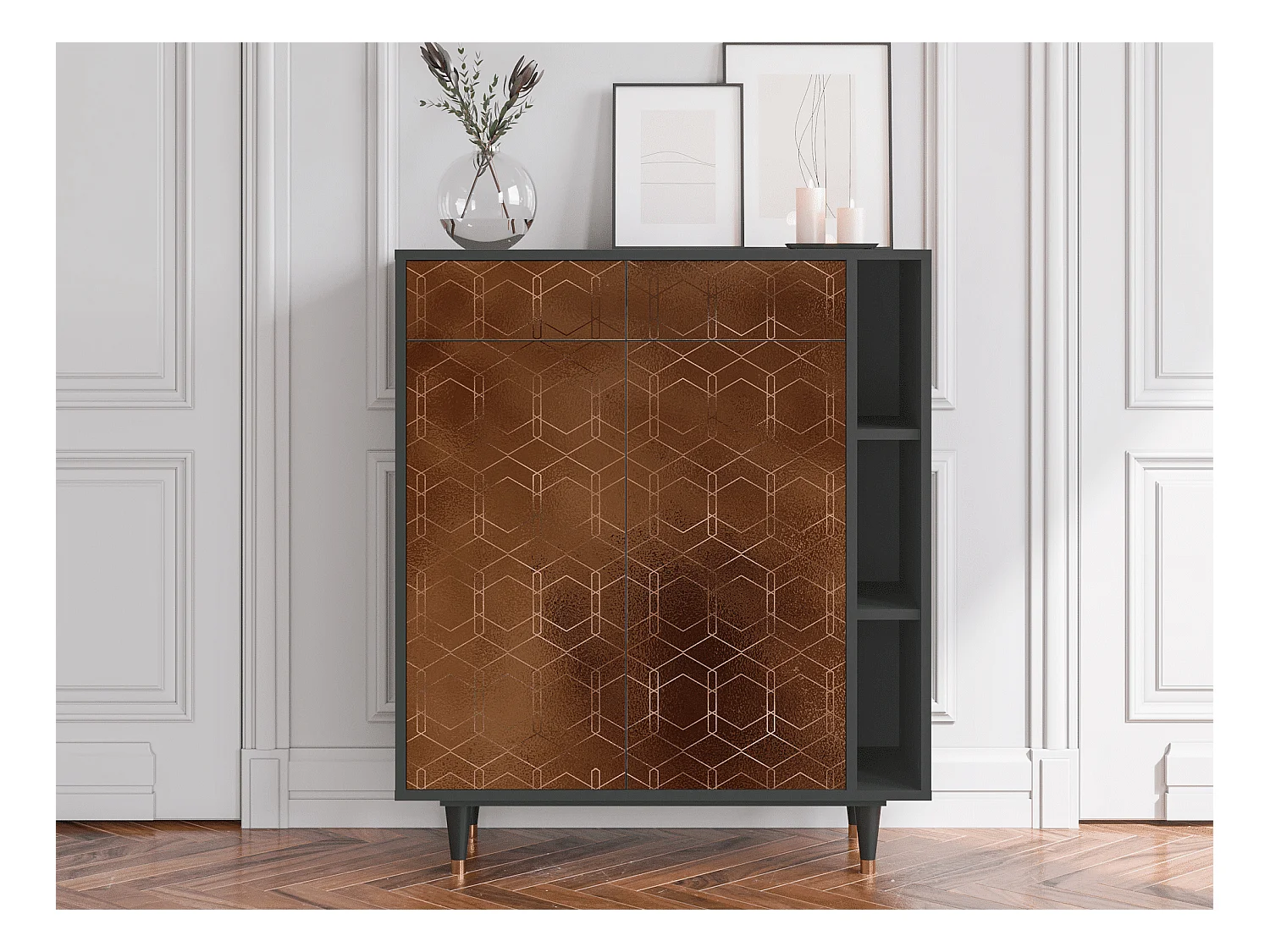 Buffet - 96х110х41 cm - BS6 - Chocolate Bar, Anthracite