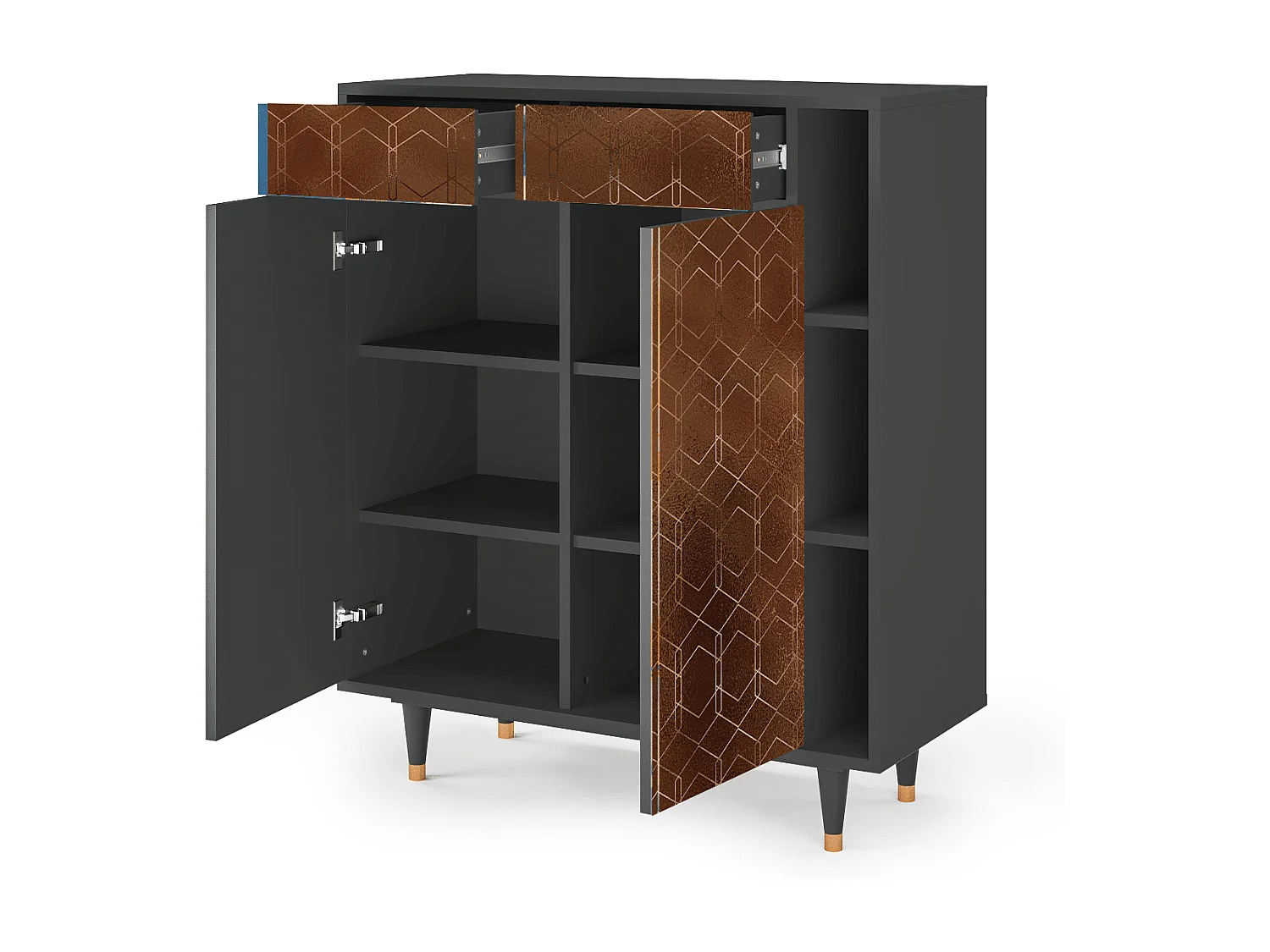 Buffet - 96х110х41 cm - BS6 - Chocolate Bar, Anthracite